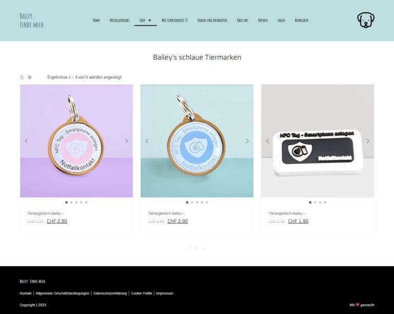 Bailey finde mich.ch shop